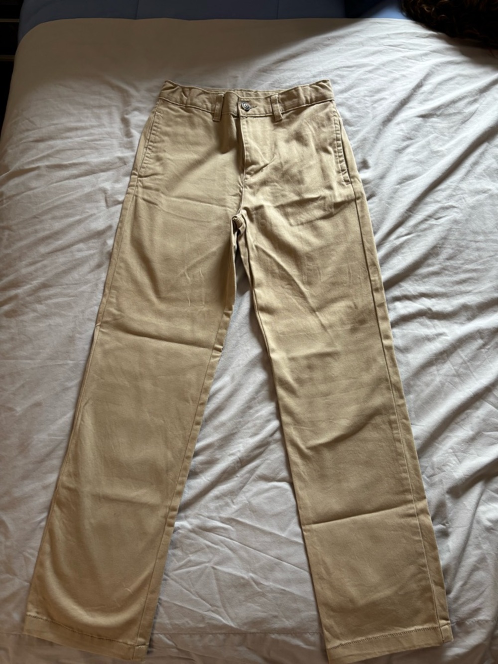Wonder Nation Boys Khaki Chino Pants Size 14 Beige School Uniform